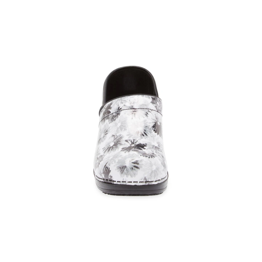 Sanita Inkwell Printed Patent Women's Black Clogs – Professional Comfort Footwear