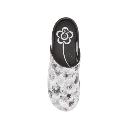 Sanita Inkwell Printed Patent Women's Black Clogs – Professional Comfort Footwear