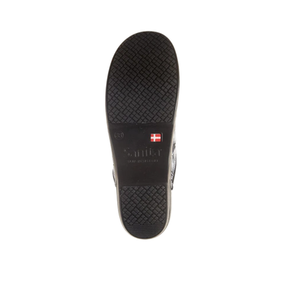 Sanita Inkwell Printed Patent Women's Black Clogs – Professional Comfort Footwear