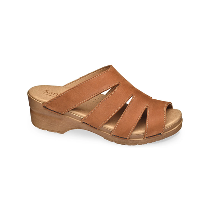 Sanita Monika Women's Leather Sandals – Chestnut Adjustable Comfort Sandals
