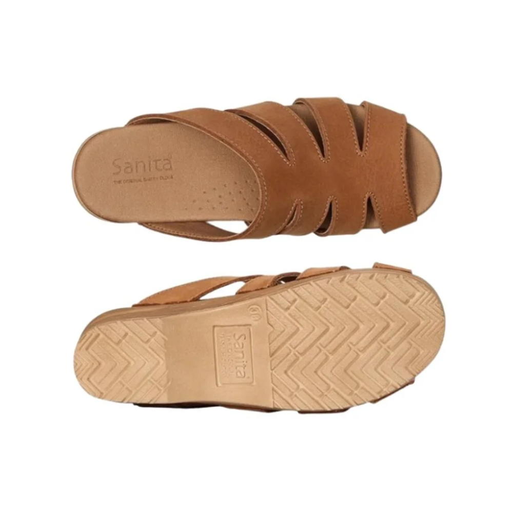 Sanita Monika Women's Leather Sandals – Chestnut Adjustable Comfort Sandals