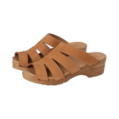 Sanita Monika Women's Leather Sandals – Chestnut Adjustable Comfort Sandals