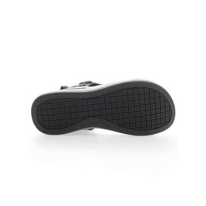 Propét Eli Men’s Adjustable Walking Sandals – Black/Grey