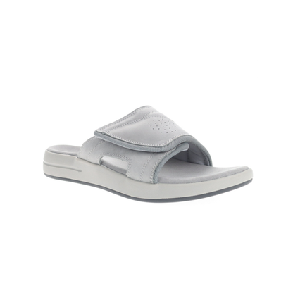 Propét Emerson Men's Adjustable Slide Sandals - Grey Wide