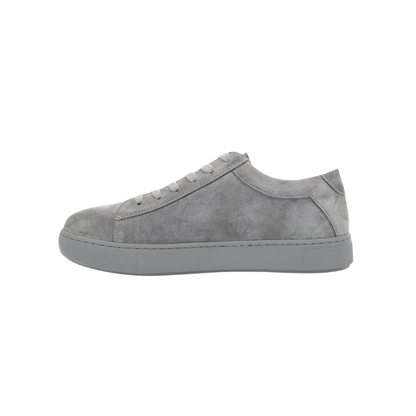 Propét Kenji Men’s Casual Suede Sneakers – Grey Med XX Wide