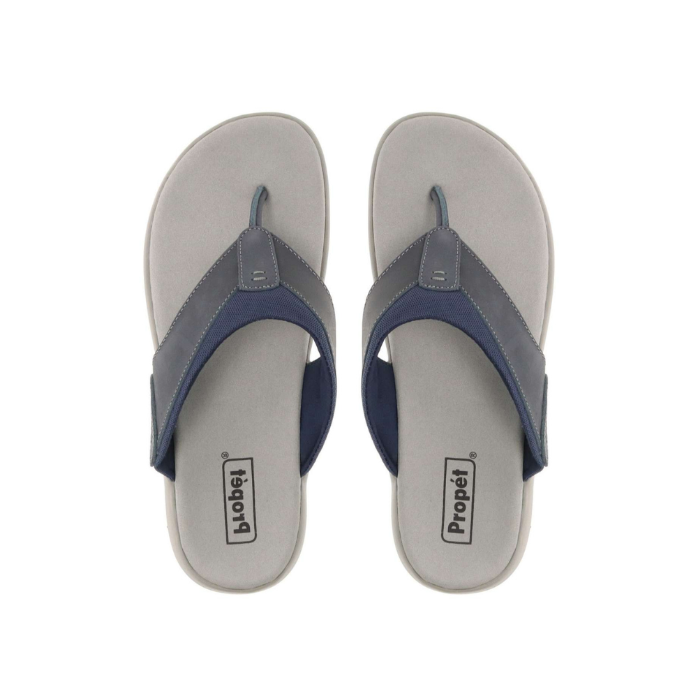 Propét Easton Men’s Orthopedic Flip-Flop Sandals – Navy Med, XX Wide