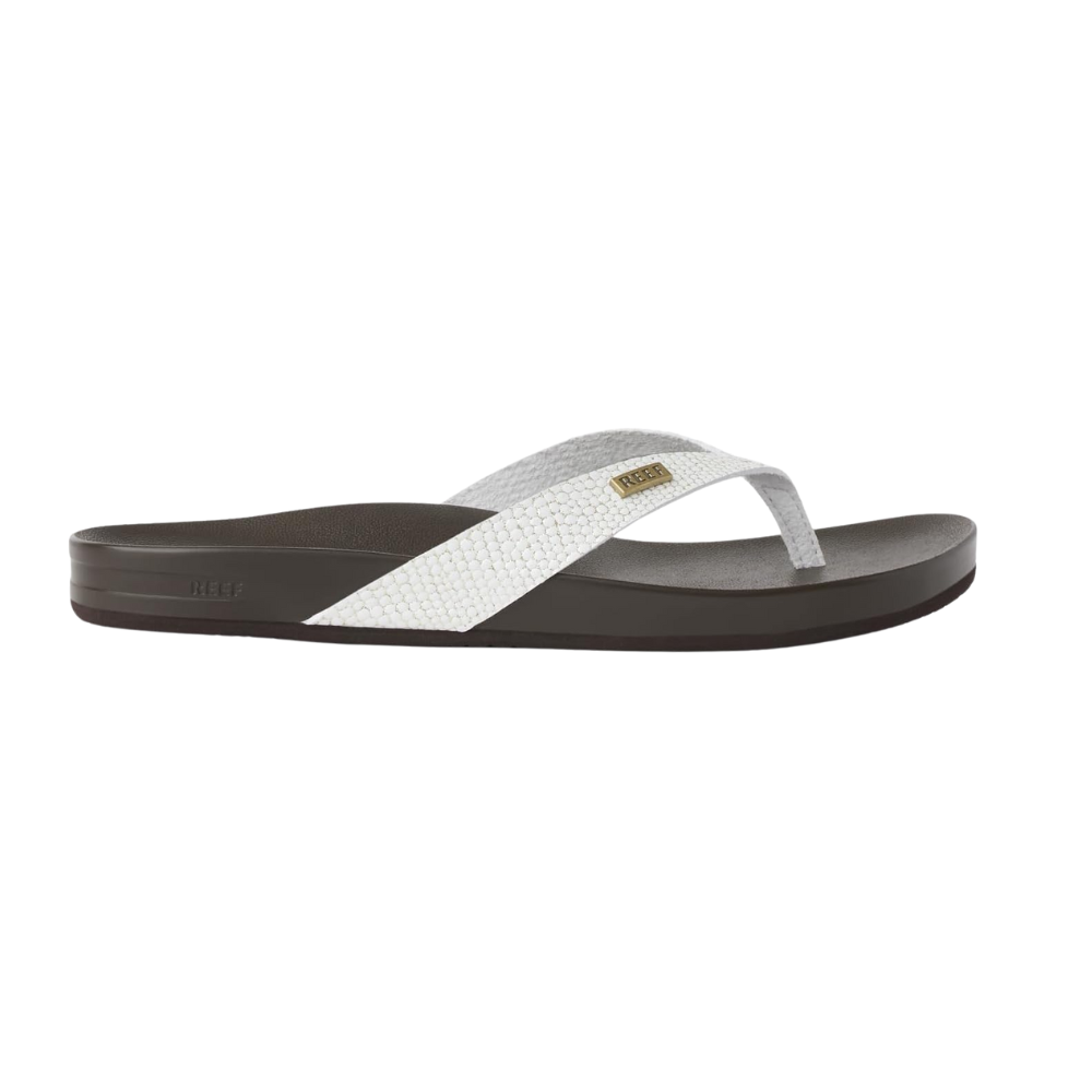 REEF Cushion Court Women's Flip Flop Brown Sassy - Molded Cushion Footbed, Arch Support, Water-Friendly Comfort Sandals