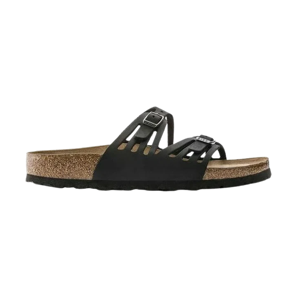 Birkenstock Women's Granada Sandal – Black | Soft Footbed, Dual-Strap Comfort, Classic Flat Slide Style