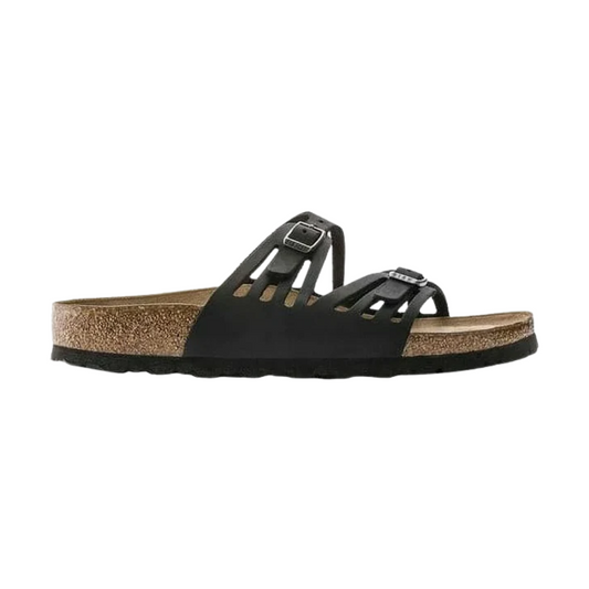 Birkenstock Women's Granada Sandal – Black | Soft Footbed, Dual-Strap Comfort, Classic Flat Slide Style