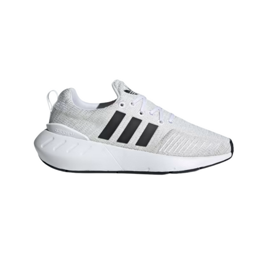 Adidas Swift Run 22 J – Kid's Knit Sneaker White/Black/Grey GW8179