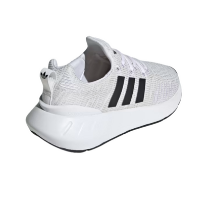 Adidas Swift Run 22 J – Kid's Knit Sneaker White/Black/Grey GW8179