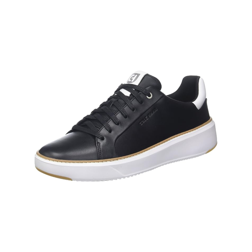 Cole Haan Mens GrandPro Topspin Black Leather Sneakers Medium Width