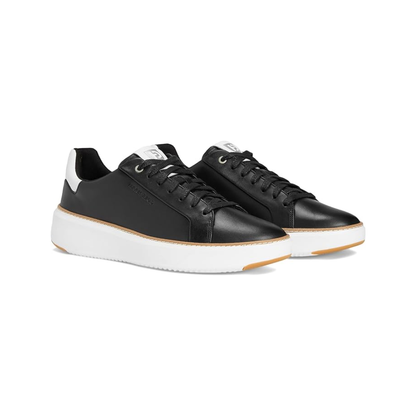 Cole Haan Mens GrandPro Topspin Black Leather Sneakers Medium Width
