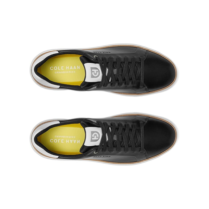 Cole Haan Mens GrandPro Topspin Black Leather Sneakers Medium Width