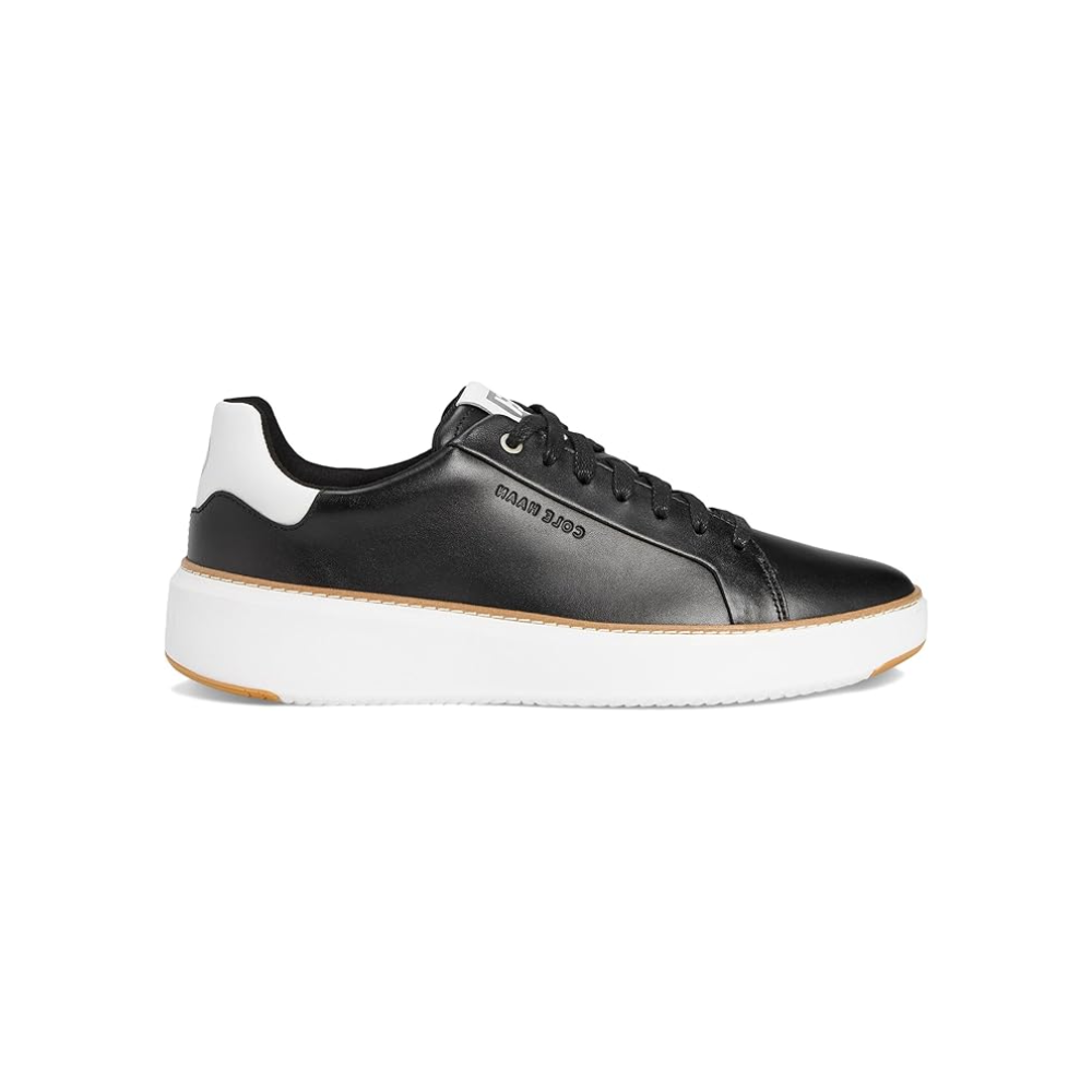 Cole Haan Mens GrandPro Topspin Black Leather Sneakers Medium Width
