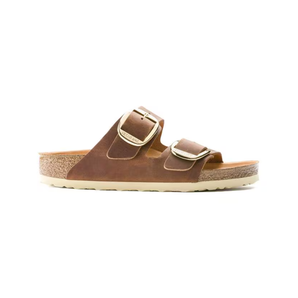 Birkenstock Arizona Big Buckle Oiled Leather Sandals - Cognac Regular