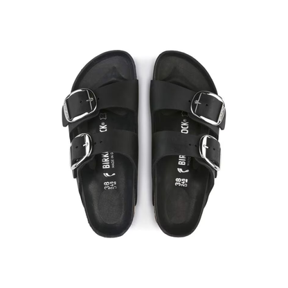 Birkenstock Arizona Big Buckle Oiled Leather Sandals - Black Regular
