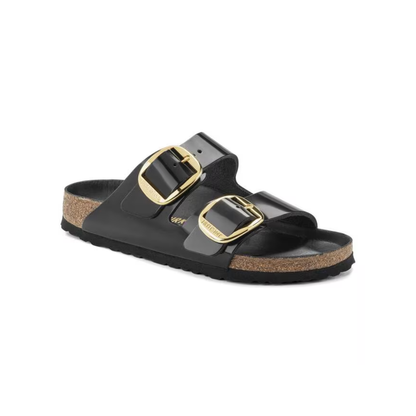 Birkenstock Arizona Big Buckle Patent Leather Sandals Hex Black Narrow