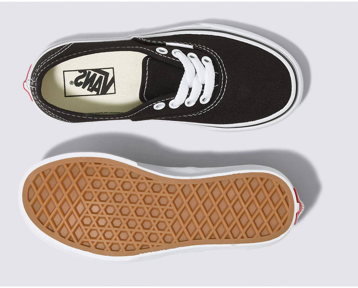 Vans Authentic Toddler Black / White Classic Canvas Shoes