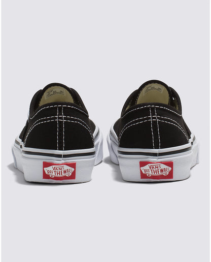 Vans Authentic Toddler Black / White Classic Canvas Shoes