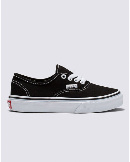 Vans Authentic Toddler Black / White Classic Canvas Shoes