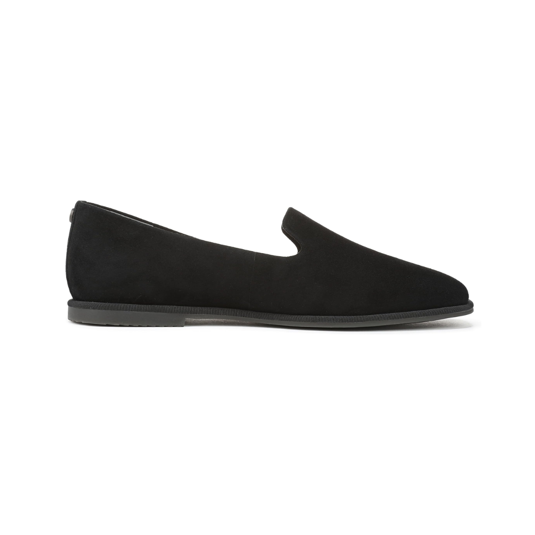 Vionic Womens Willa 2.0 Black Leather Suede Loafers Arch Support