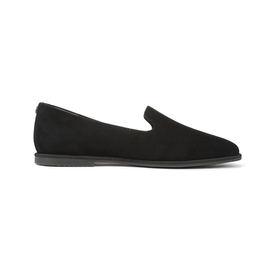 Vionic Womens Willa 2.0 Black Leather Suede Loafers Arch Support