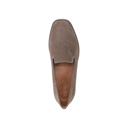 Vionic Women's Willa 2.0 Leather Suede  Loafer - Driftwood