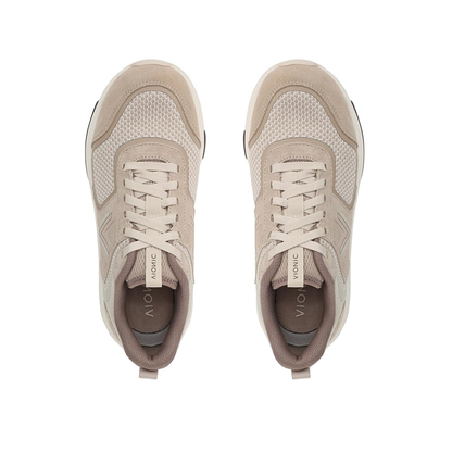 Vionic Women’s Walk Strider Knit Performance Walking Sneaker - Beige