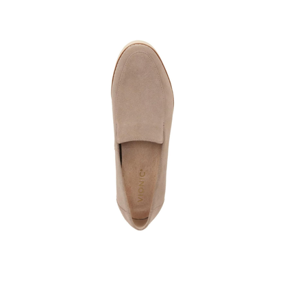 Vionic Women’s Kensley Slip‑On Suede Loafers Casual Shoes - Taupe