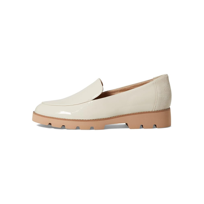 Vionic Kensley Women's Patent Loafers Cream Slip-On Shoes Size 9.5 W