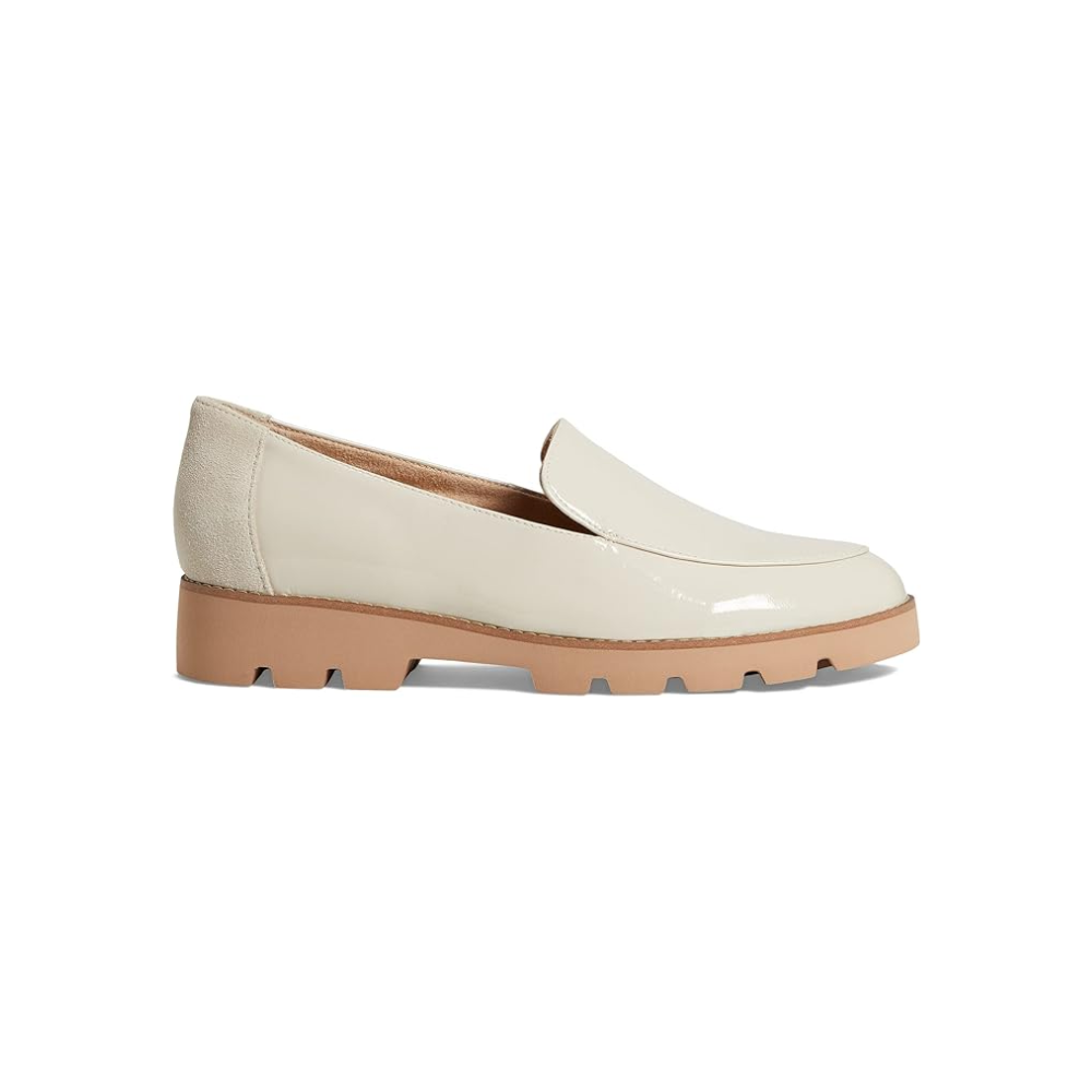 Vionic Kensley Women's Patent Loafers Cream Slip-On Shoes Size 9.5 W