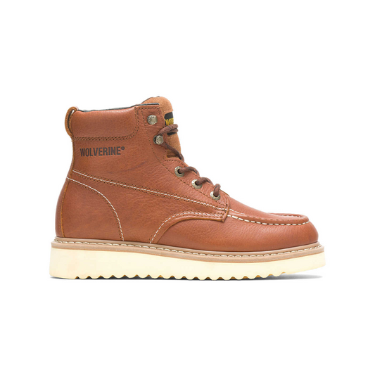 Wolverine Men's Steel Toe Moc Toe 6" Work Boot Wedge - Honey W08289