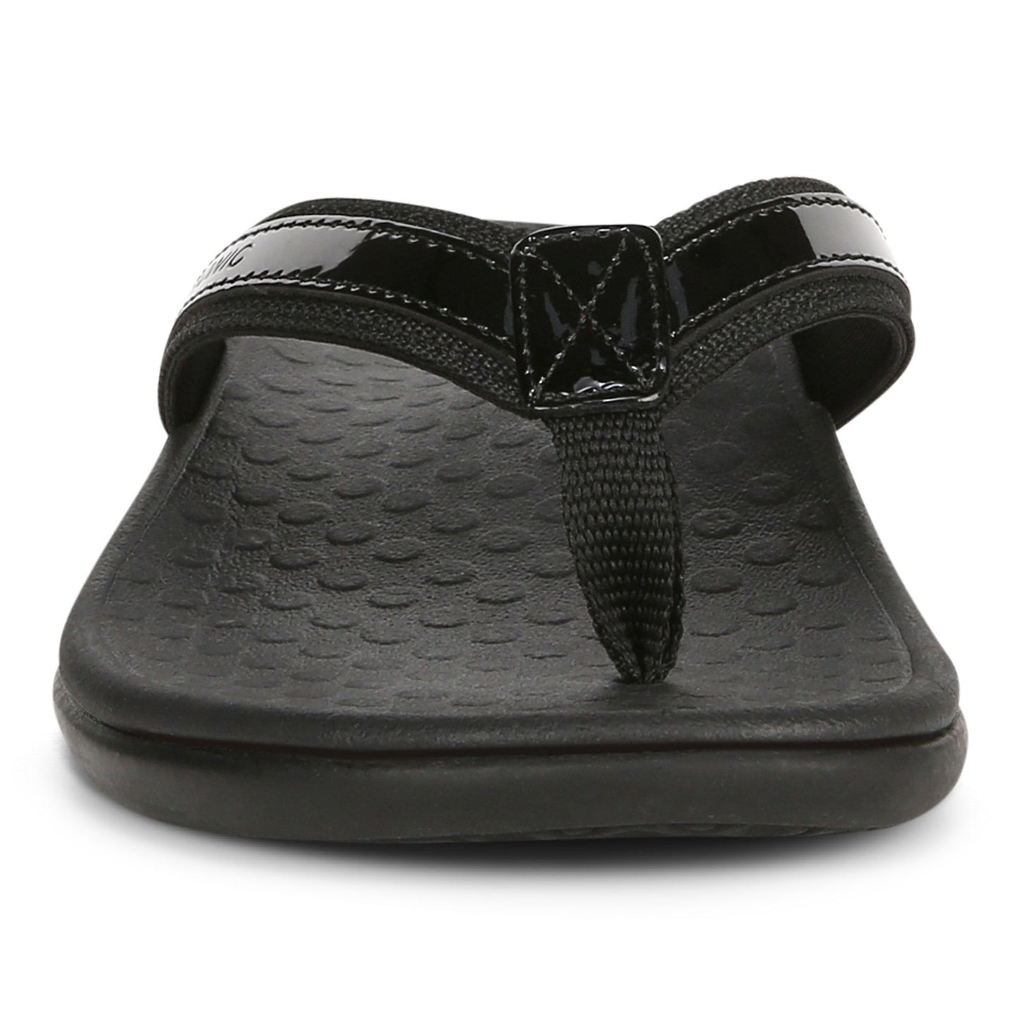 Vionic Women’s Tide II Toe Post Sandals – Black Flip Flops with Arch Support & Cushioned Footbed