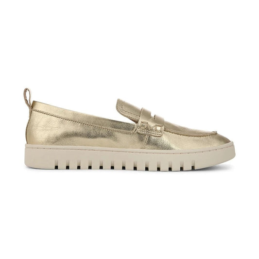 Vionic Women's Uptown Loafer Gold Leather Shoes - 16609L4701