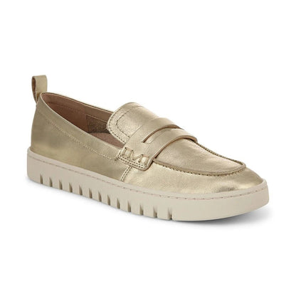 Vionic Women's Uptown Loafer Gold Leather Shoes - 16609L4701