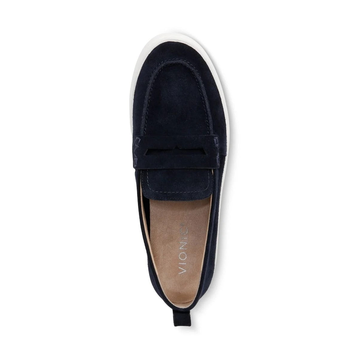 Vionic Women's Uptown Loafer Navy / White Suede Shoes