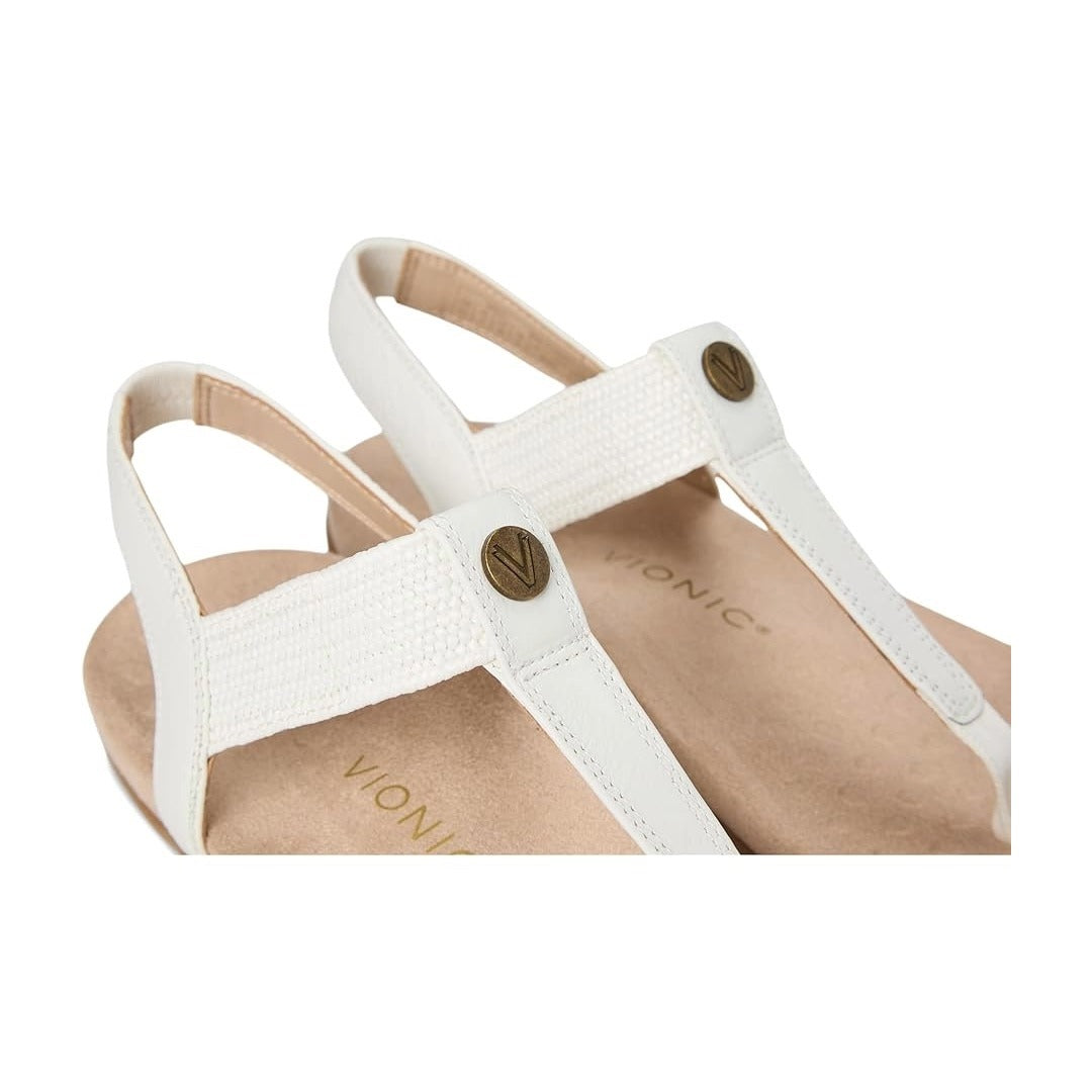Vionic Brea Toe Post Slingback Sandal White I9863L6100