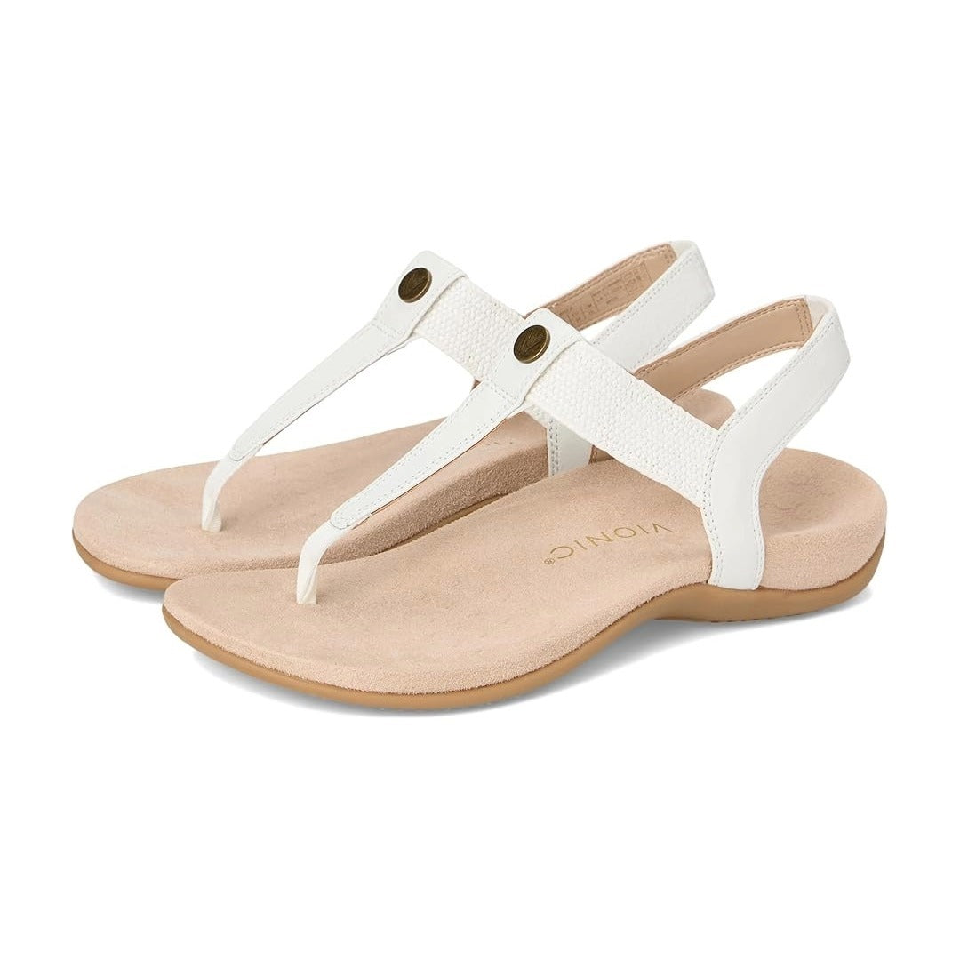 Vionic Brea Toe Post Slingback Sandal White I9863L6100