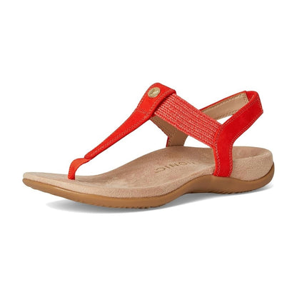 Vionic Brea Toe Post Slingback Sandal Cherry Tomato Nubuck I9863L5601