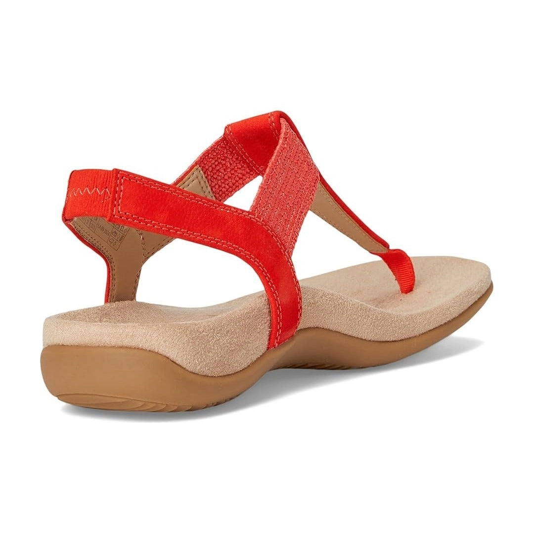 Vionic Brea Toe Post Slingback Sandal Cherry Tomato Nubuck I9863L5601