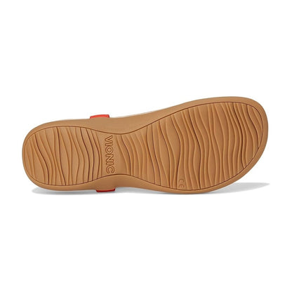 Vionic Brea Toe Post Slingback Sandal Cherry Tomato Nubuck I9863L5601
