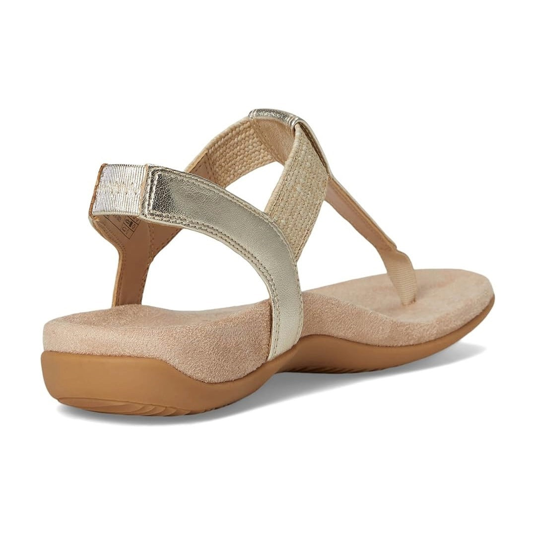 Vionic Brea Toe Post Slingback Sandal Gold Metallic Leather I9863L2700