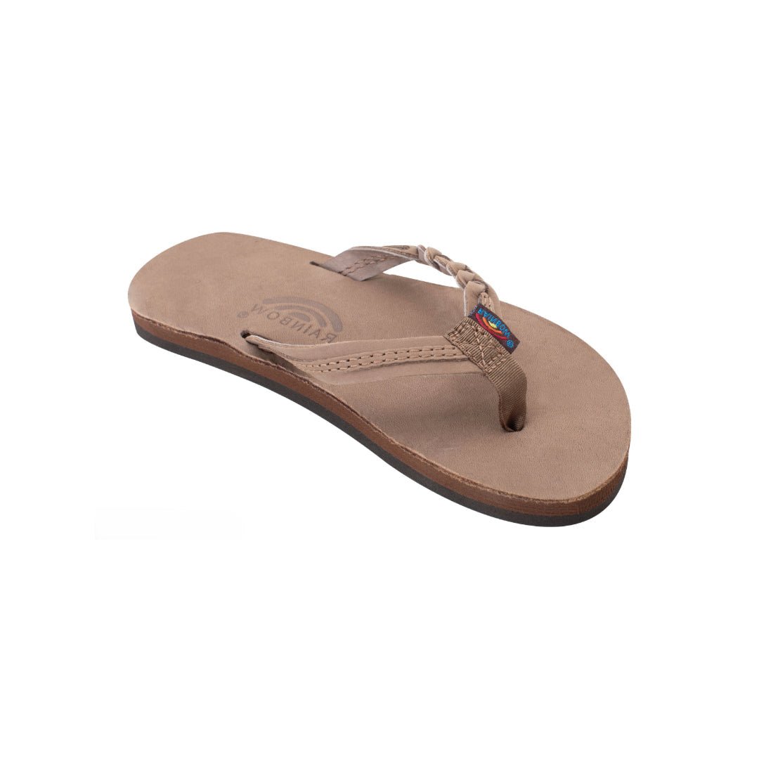Rainbow Sandals Kid's Toddler - Flirty Braidy Dark Brown Flipflop