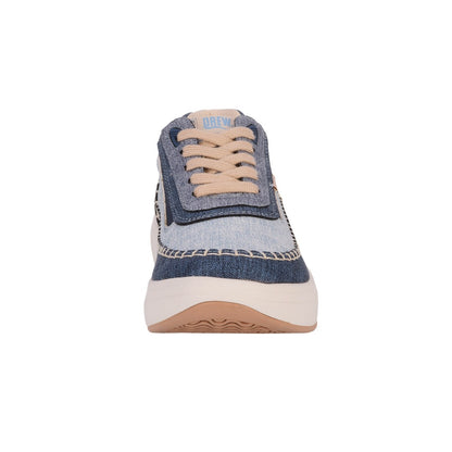 Drew Julep Womens Orthotic Sneaker Denim Combo 10840-37 Rocker Bottom