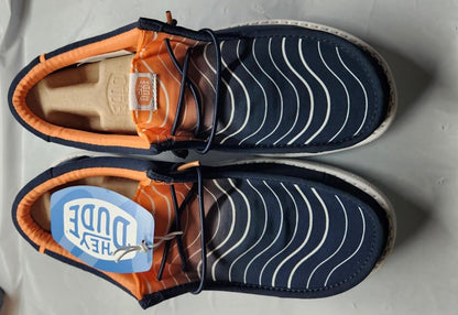 Hey Dude Men’s Wally Surf Waves Navy/Multi – Lightweight, Breathable Slip-On Loafers