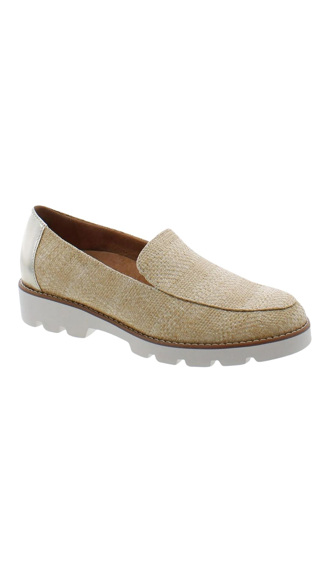 Vionic Womens Kensley Raffia Slip On Loafers