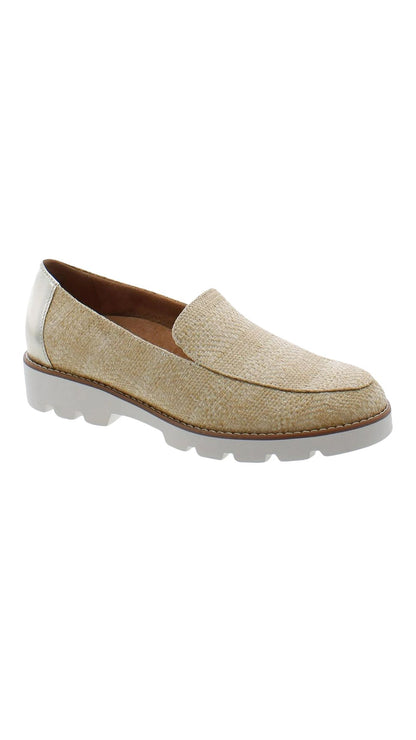 Vionic Womens Kensley Raffia Slip On Loafers