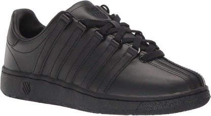 K-Swiss Men's Classic VN Leather Sneaker, Black/Black, 7.5 M