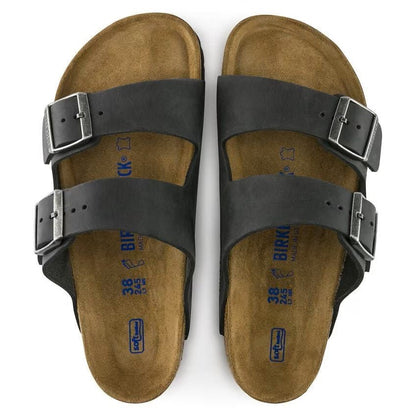 Birkenstock Arizona Soft Footbed Oiled Leather Black Unisex Sandal